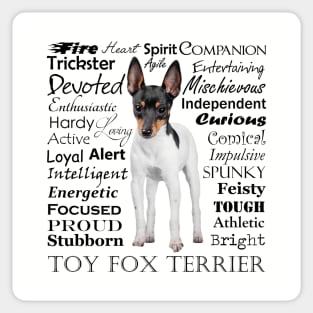 Toy Fox Terrier Traits Sticker